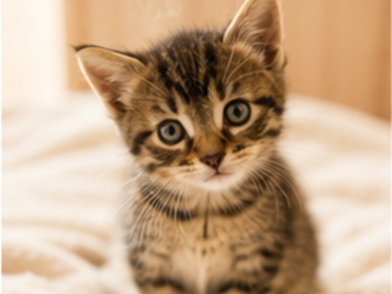 Tiny tabby kitten