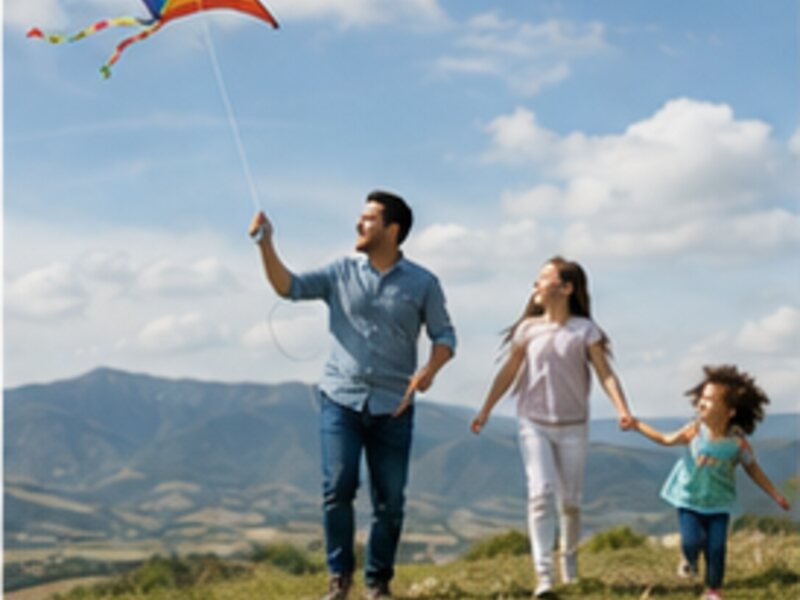 Flying a kite
