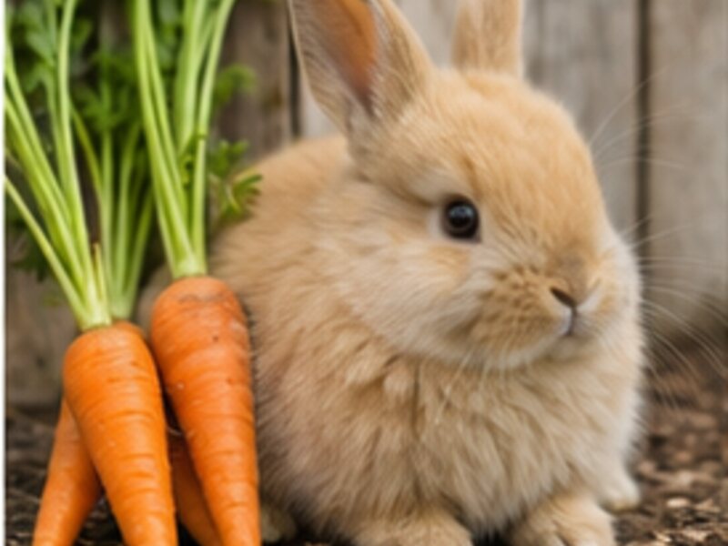 Bunny and carrots